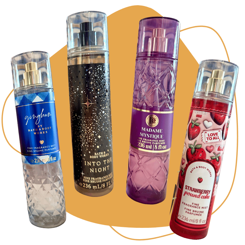 collage of bbw body mist